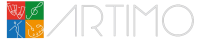 Artimo web logo transparent white